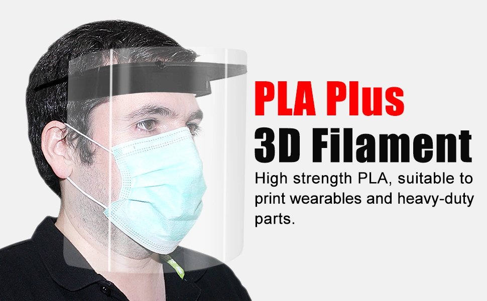 3D Printer PLA+ Tangle Free Filaments 3D Printing Materials 1.75mm 1kg Higher Tensile Strength Better Adhesion Big Size 3D Printing Machines Filament Black 1kg