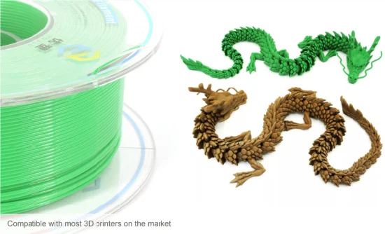 Imprimante 3D PLA+ Filaments sans enchevêtrement Matériaux d'impression 3D 1,75 mm 1 kg Résistance à la traction supérieure Meilleure adhérence Machines d'impression 3D de grande taille Filament noir 1 kg