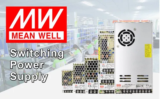 Meanwell AC DC 12V Alimentation LED à tension constante pour bande lumineuse