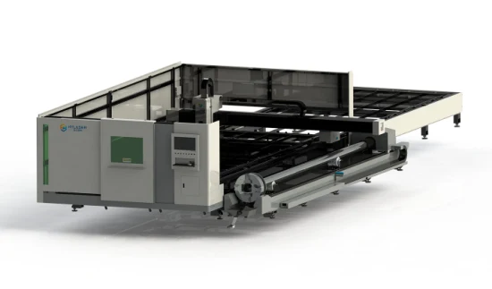 1000W-30000W CNC Machine de découpe laser Table d'échange industrielle Couverture complète Routeur CNC Coupe de métal Acier au carbone / Aluminium / Laiton Accessoires de machine de découpe