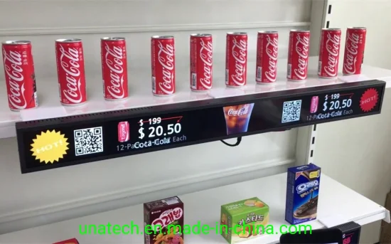 Écran de visualisation d'intérieur facile de signalisation de l'étagère LED de marchandises de supermarché de l'installation P1.5